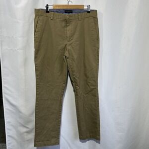 Banana Republic Aiden Straight Chino Pants, Mens 35x32 Khaki Acorn See Pictures